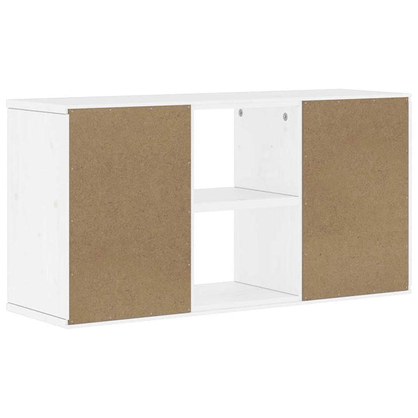 Weißer TV-Schrank Kiefer Massivholz 79cm