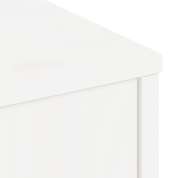 Weißer TV-Schrank Kiefer Massivholz 79cm