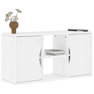 Weißer TV-Schrank Kiefer Massivholz 79cm