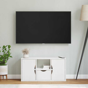 Weißer TV-Schrank Kiefer Massivholz 79 cm