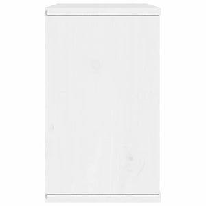 Weißer TV-Schrank Kiefer Massivholz 79 cm