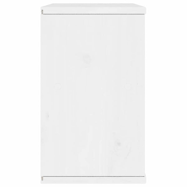 Weißer TV-Schrank Kiefer Massivholz 79 cm