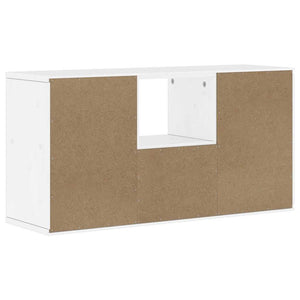 Weißer TV-Schrank Kiefer Massivholz 79 cm