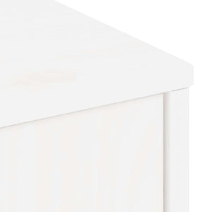 Weißer TV-Schrank Kiefer Massivholz 79 cm