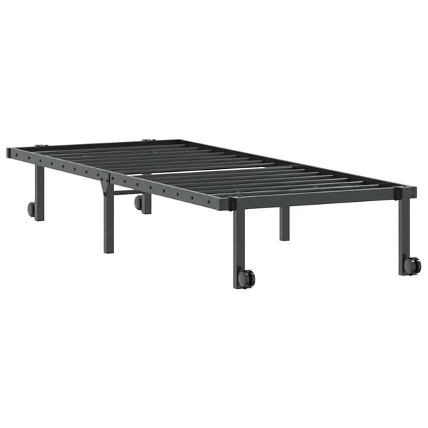Klappbares Bettgestell Schwarz 75x190 cm