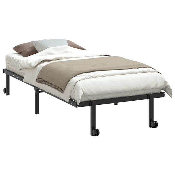 Klappbares Bettgestell Schwarz 90x190 cm