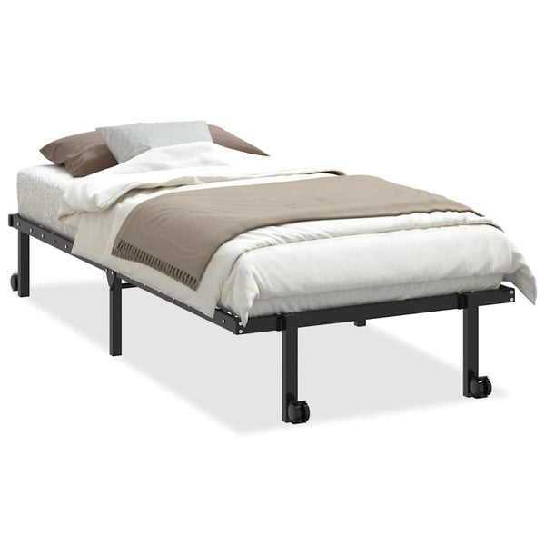 Klappbares Bettgestell Schwarz 90x200 cm