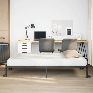 Klappbares Bettgestell Schwarz 100x190 cm