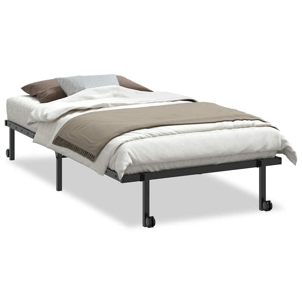 Klappbares Bettgestell Schwarz 107x203 cm