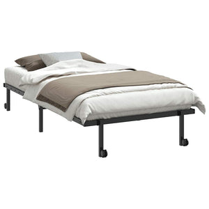 Klappbares Bettgestell Schwarz 107x203 cm