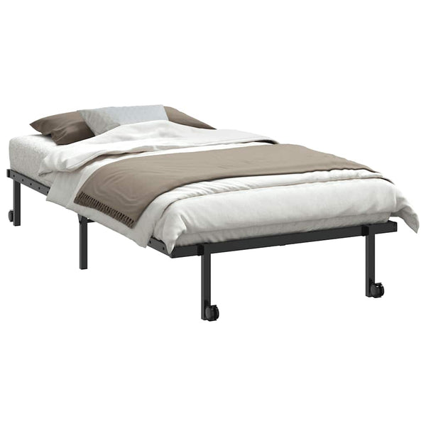Klappbares Bettgestell Schwarz 107x203 cm