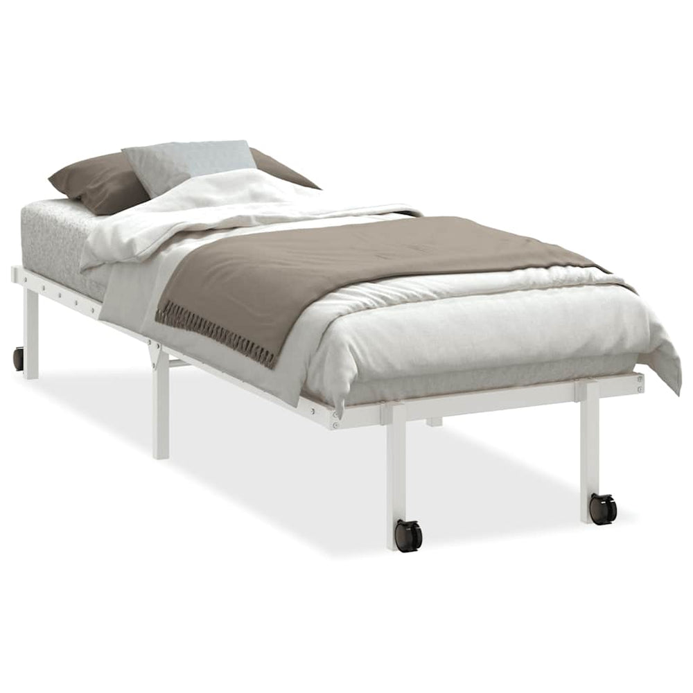 Klappbares Bettgestell Weiß 75x190 cm