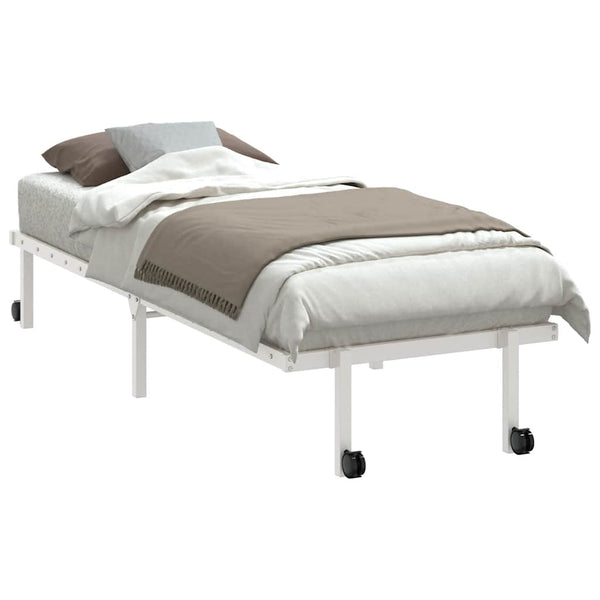 Klappbares Bettgestell Weiß 75x190 cm