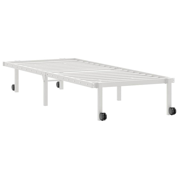 Klappbares Bettgestell Weiß 75x190 cm