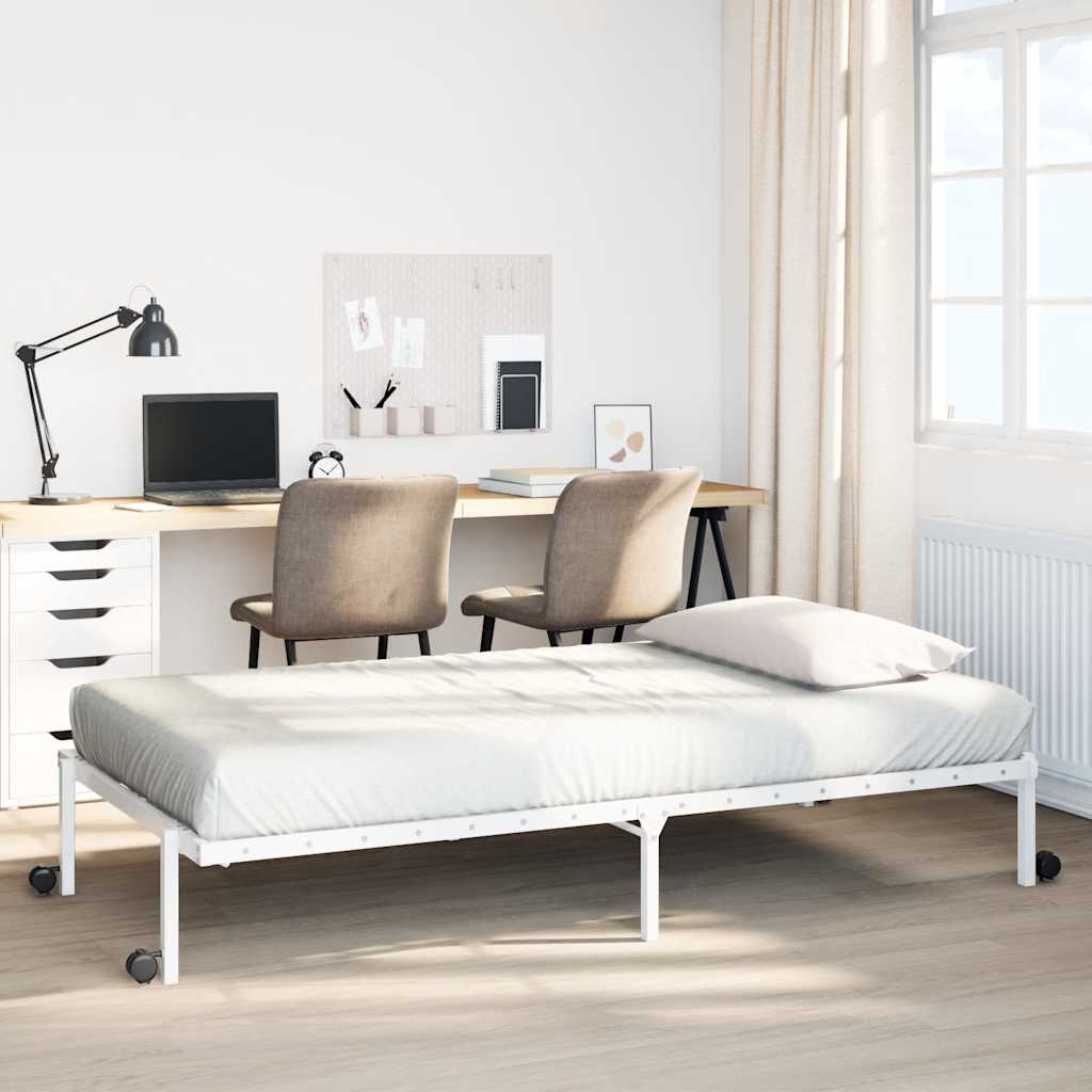 Klappbares Bettgestell Weiß 75x190 cm