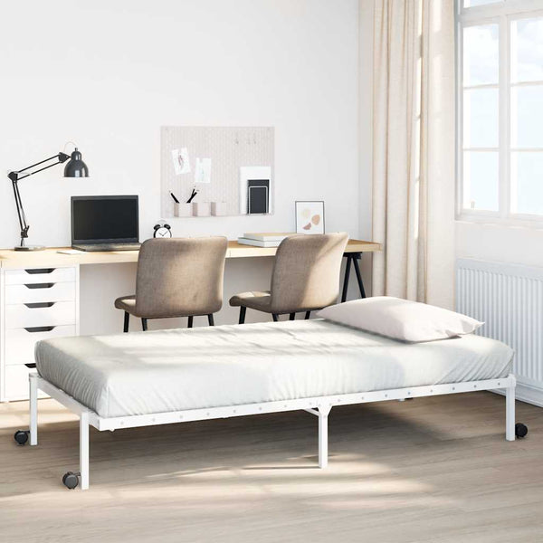 Klappbares Bettgestell Weiß 75x190 cm
