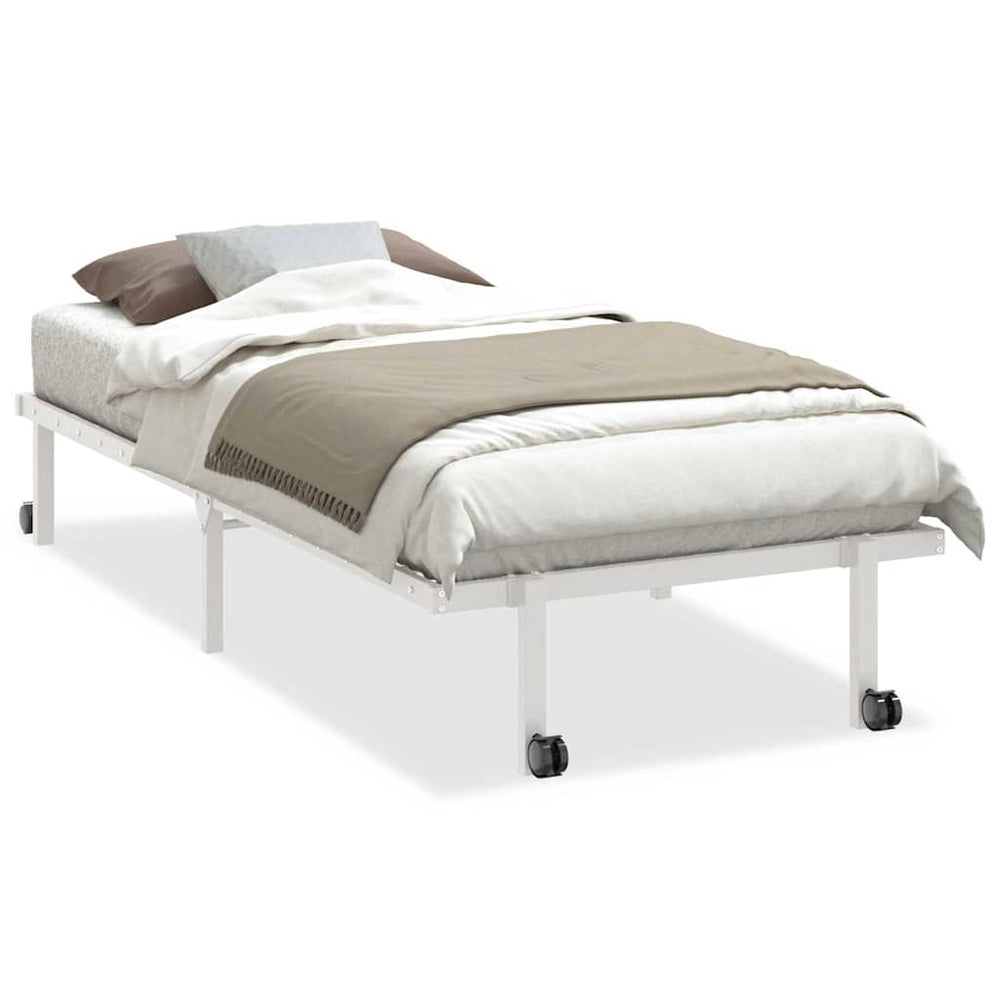 Klappbares Bettgestell Weiß 90x200 cm