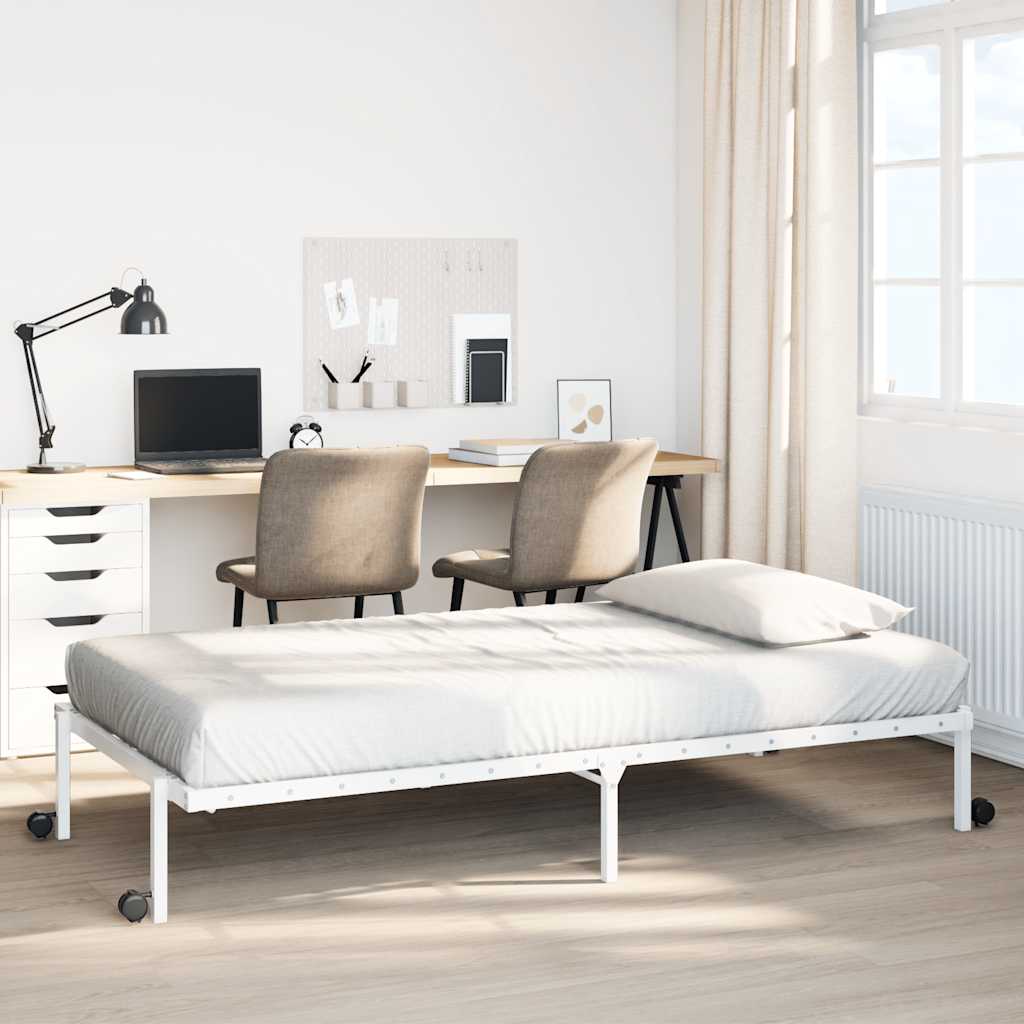 Klappbares Bettgestell Weiß 90x200 cm