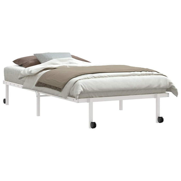 Klappbares Bettgestell Weiß 100x190 cm