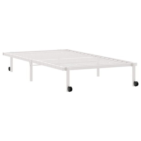 Klappbares Bettgestell Weiß 100x190 cm