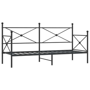 Tagesbett 75x190 cm Schwarz Stahl