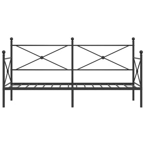 Tagesbett 75x190 cm Schwarz Stahl