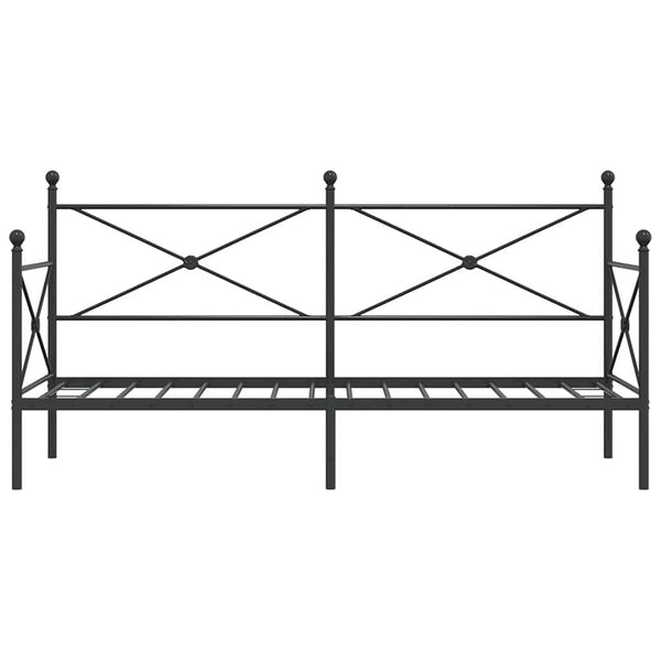 Tagesbett 75x190 cm Schwarz Stahl