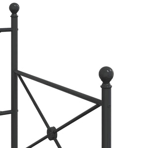 Tagesbett 75x190 cm Schwarz Stahl