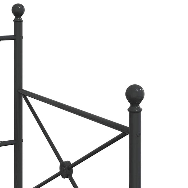 Tagesbett 75x190 cm Schwarz Stahl