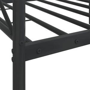 Tagesbett 75x190 cm Schwarz Stahl