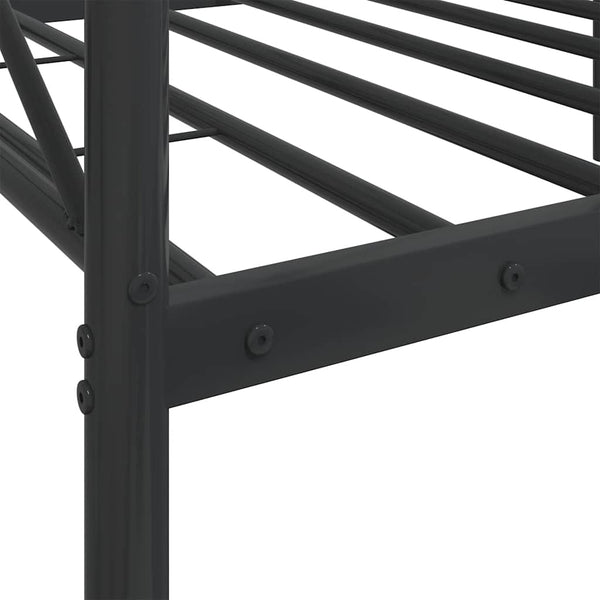 Tagesbett 75x190 cm Schwarz Stahl