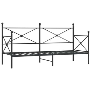 Tagesbett Schwarz 80x200 cm Stahl