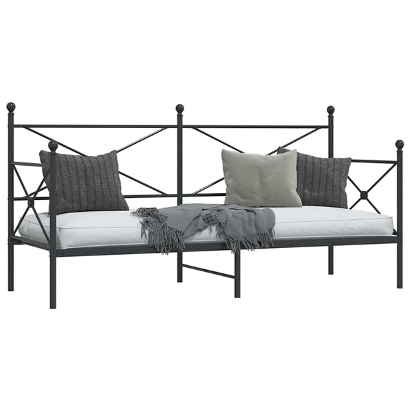 Tagesbett Schwarz 80x200 cm Stahl