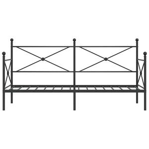 Tagesbett Schwarz 80x200 cm Stahl