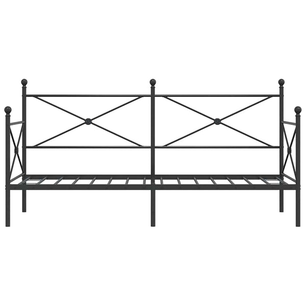 Tagesbett Schwarz 80x200 cm Stahl