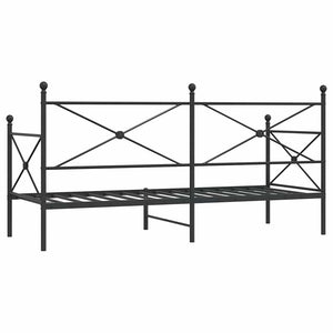 Tagesbett Schwarz 80x200 cm Stahl