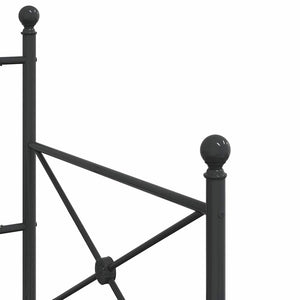 Tagesbett Schwarz 80x200 cm Stahl