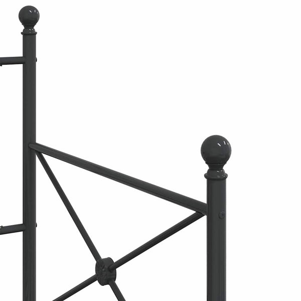 Tagesbett Schwarz 80x200 cm Stahl