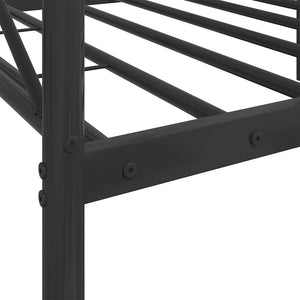 Tagesbett Schwarz 80x200 cm Stahl