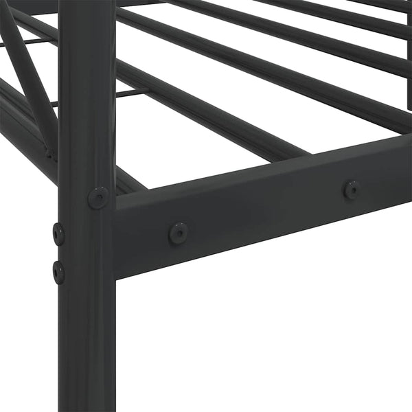 Tagesbett Schwarz 80x200 cm Stahl