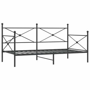 Schwarzes Tagesbett 100x190 cm