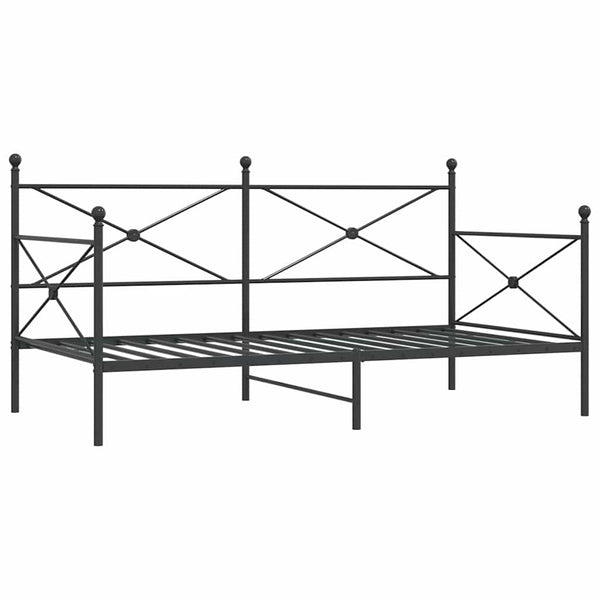 Schwarzes Tagesbett 100x190 cm