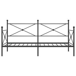 Schwarzes Tagesbett 100x190 cm