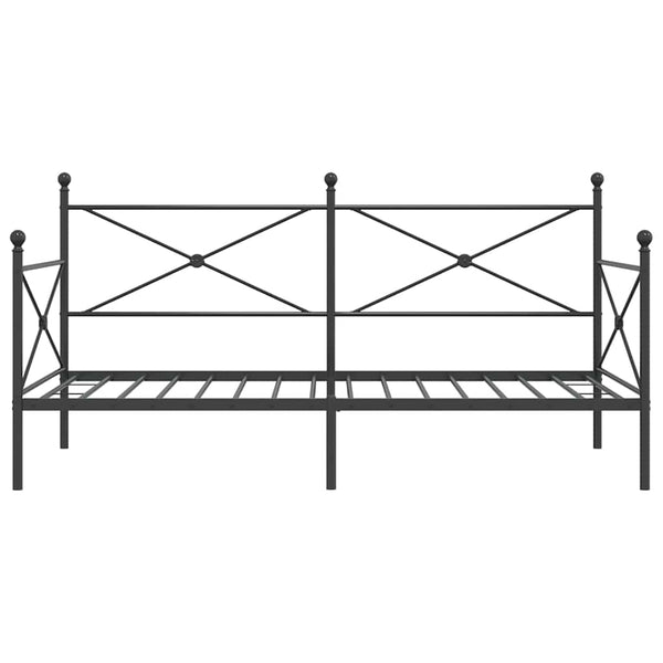Schwarzes Tagesbett 100x190 cm