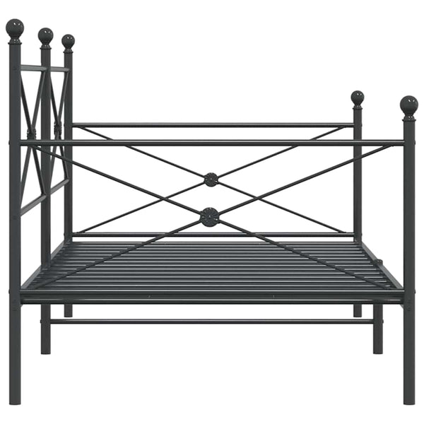 Schwarzes Tagesbett 100x190 cm
