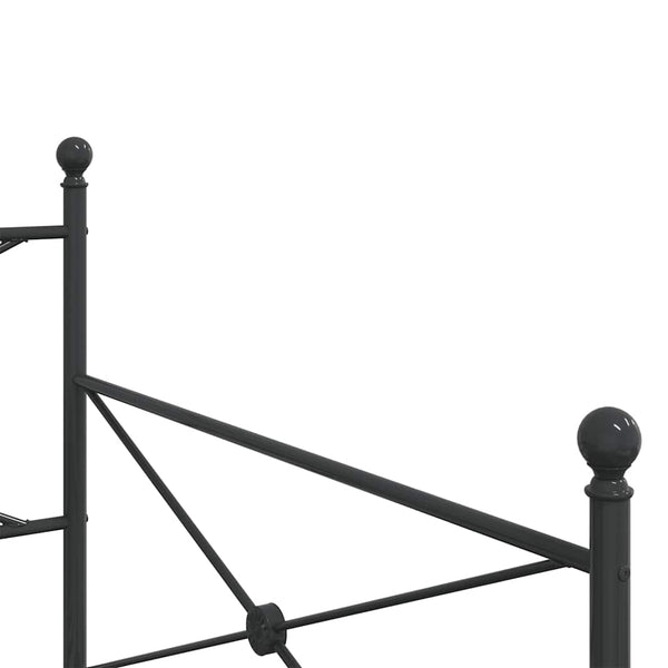 Tagesbett Schwarz 100x200 cm Stahl ohne Matratze