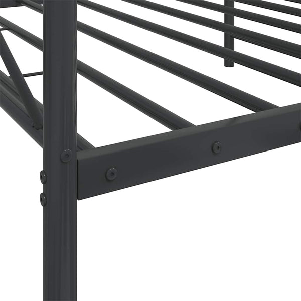 Tagesbett Schwarz 100x200 cm Stahl ohne Matratze