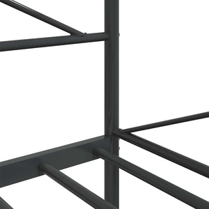 Tagesbett Schwarz 100x200 cm Stahl ohne Matratze