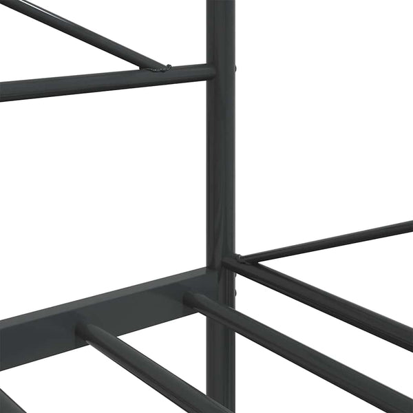 Tagesbett Schwarz 100x200 cm Stahl ohne Matratze