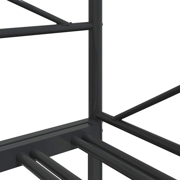 Ausziehbares Tagesbett 75x190 cm Schwarz